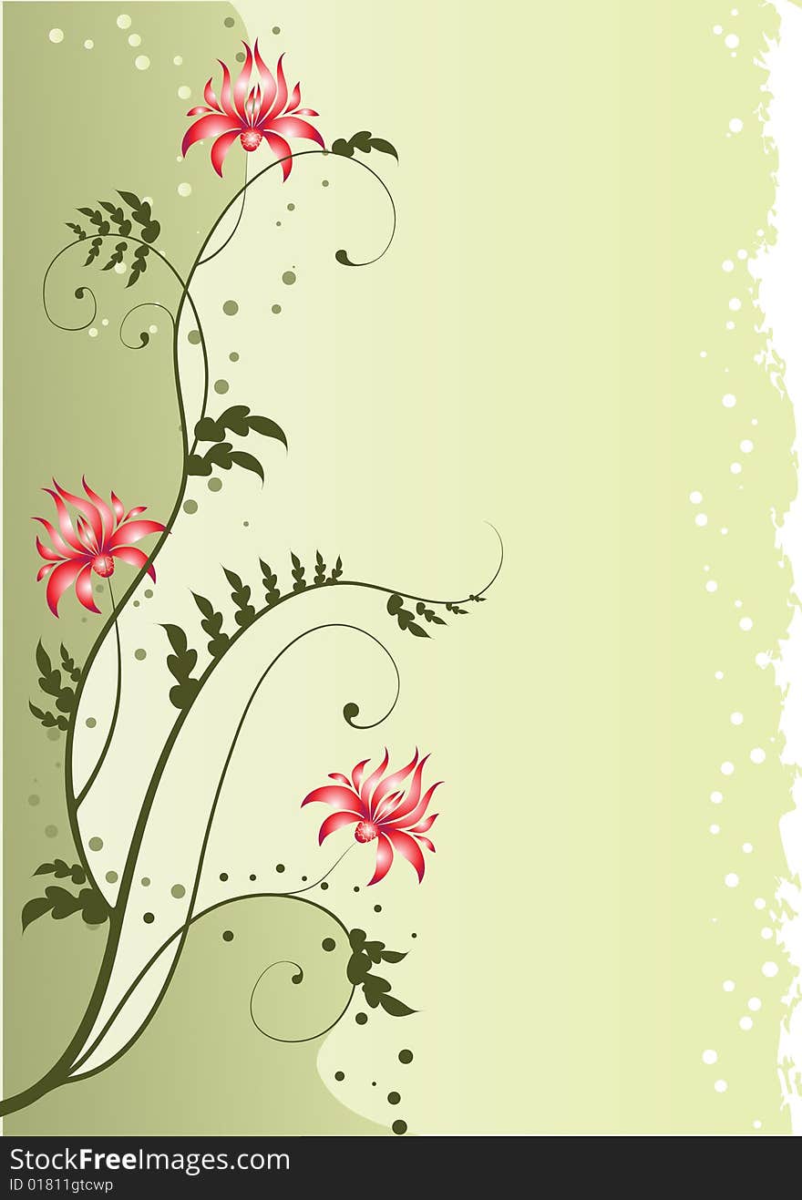 Abstract floral background. vector illustration