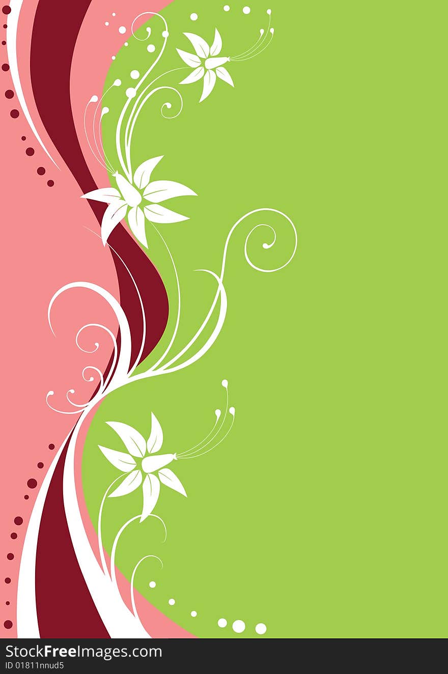 Abstract floral background. vector illustration