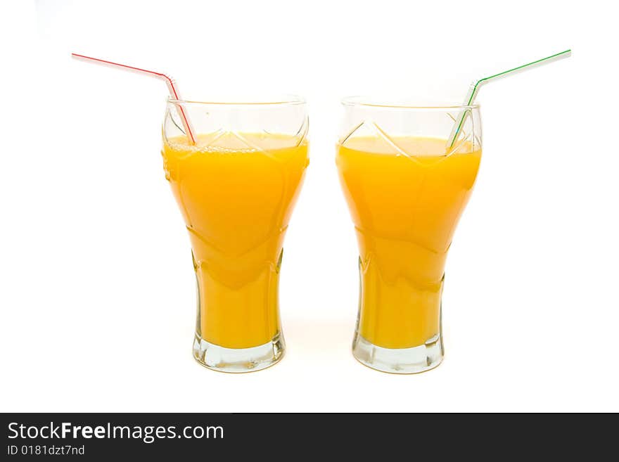 Two glasses of orange juice