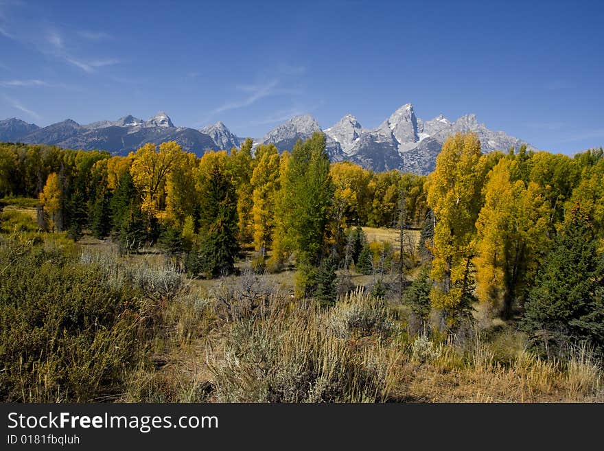 Grand Teton National Park Iinthe fall. Grand Teton National Park Iinthe fall