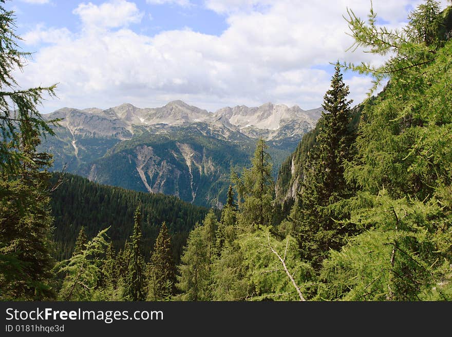 The view of the Julian Alps, Slovenia