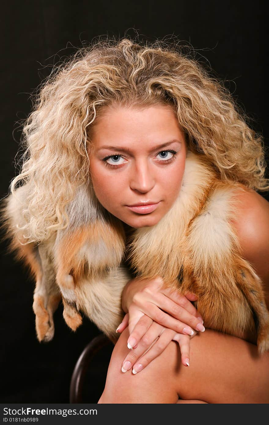 Studio portrait of the beautiful girl. Studio portrait of the beautiful girl