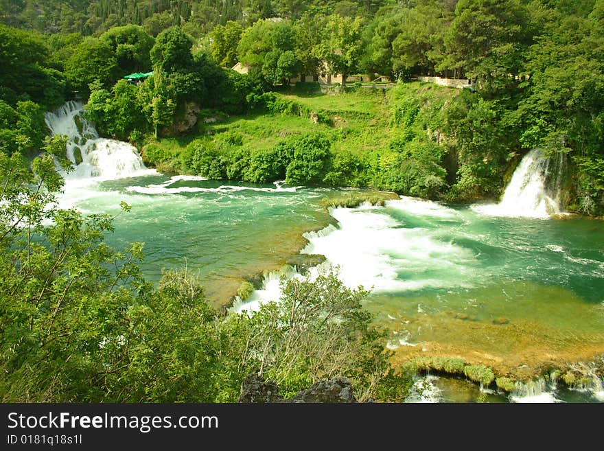 Green river in KRKA National Park