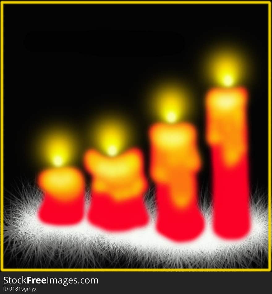 Red Christmas Candles