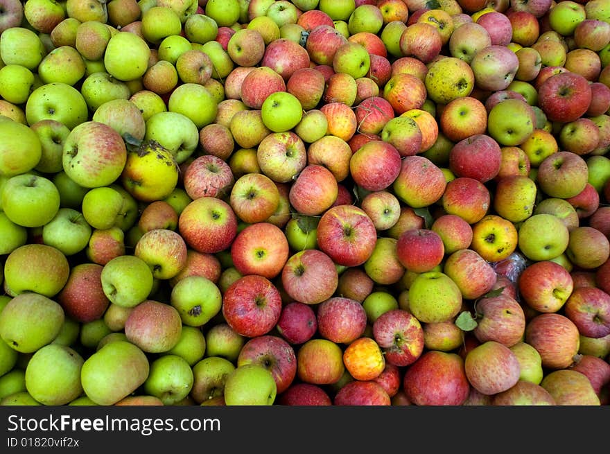 A pile of Apple,green and red color. A pile of Apple,green and red color.