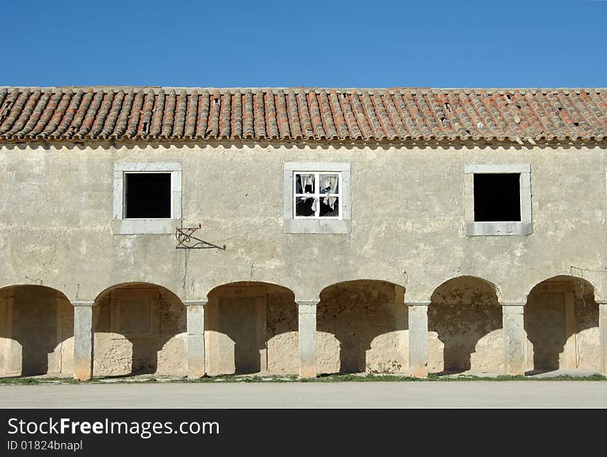 Ancient medieval building with very beautiful arches. Ancient medieval building with very beautiful arches