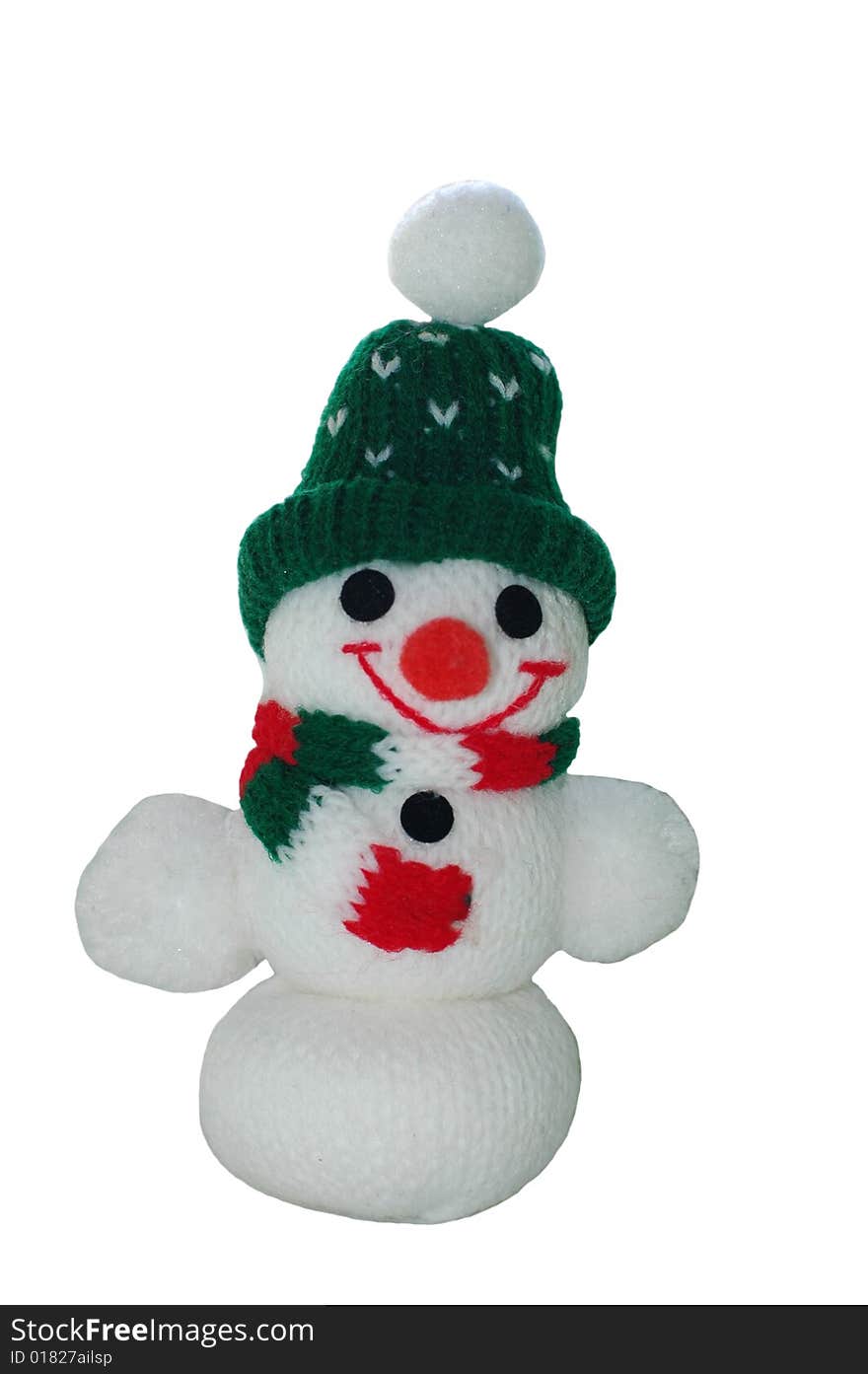 One snowman is traditional decoration for christmas