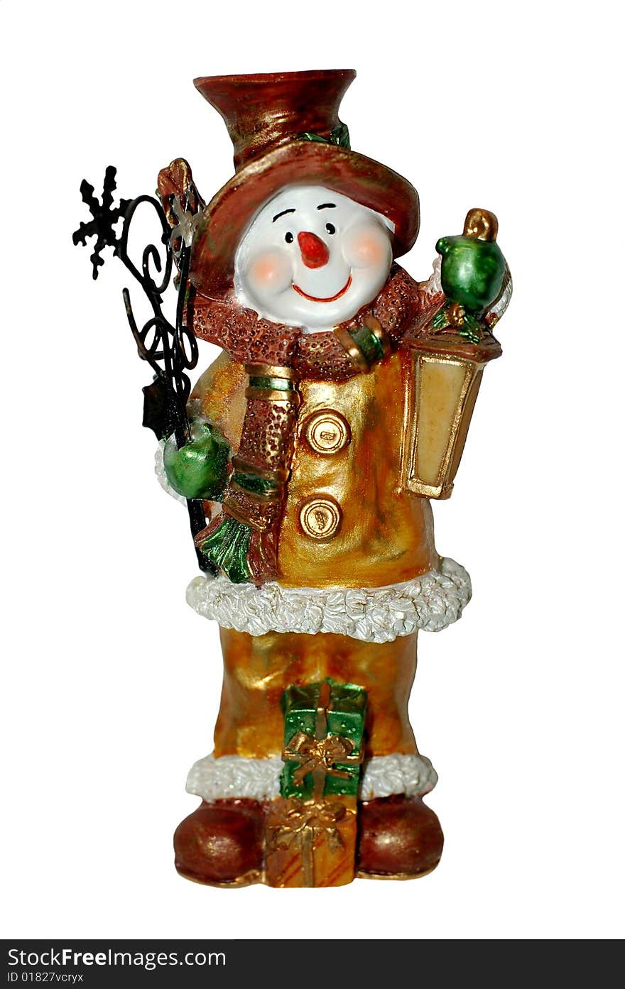 One snowman is traditional decoration for christmas