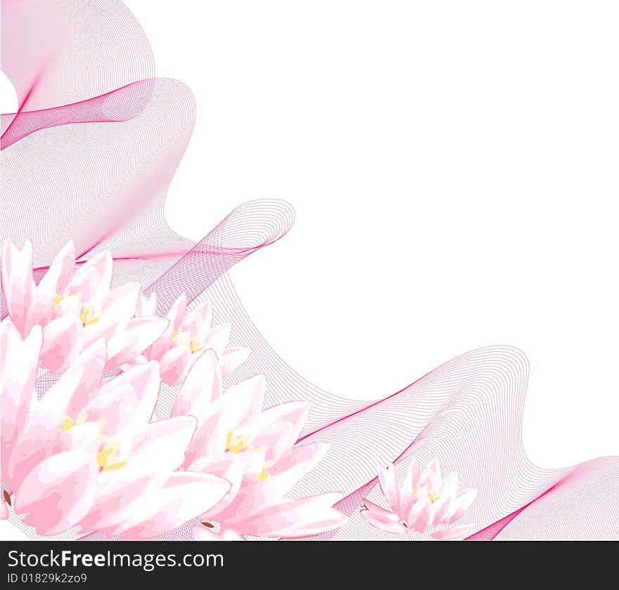 Illustration of nature pink background. Illustration of nature pink background