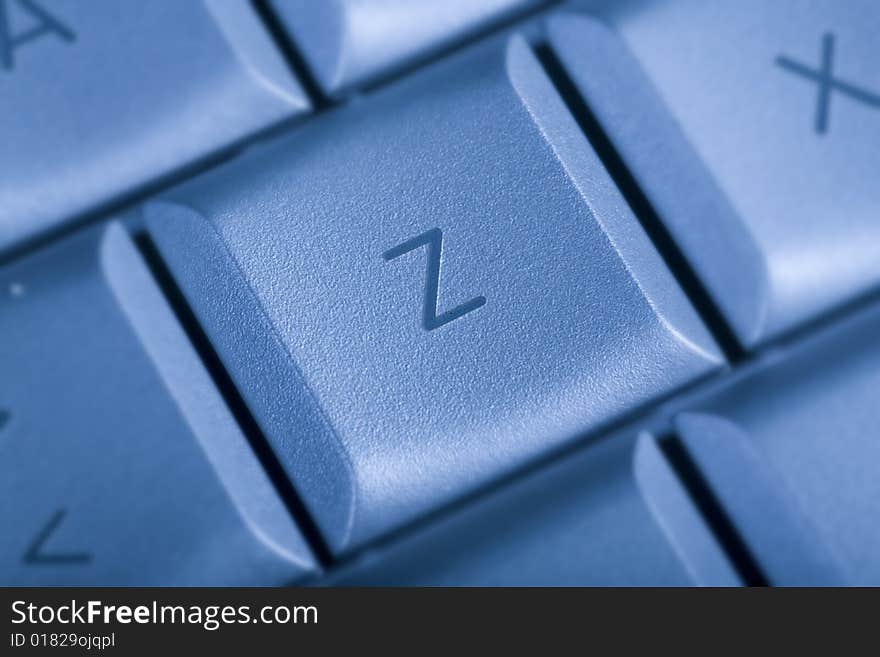 Close-up of notebook's keyboard, details of technology