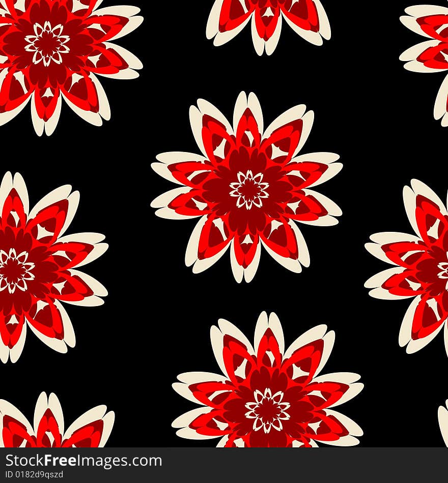 Seamless background from a flowers