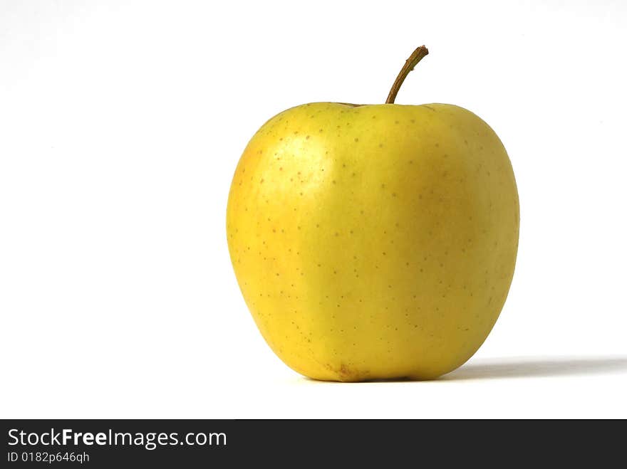 Yellow Apple isolated over white