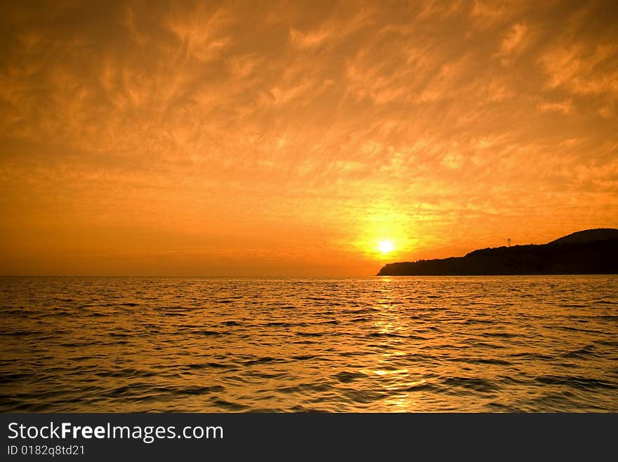 Black Sea At Sunset