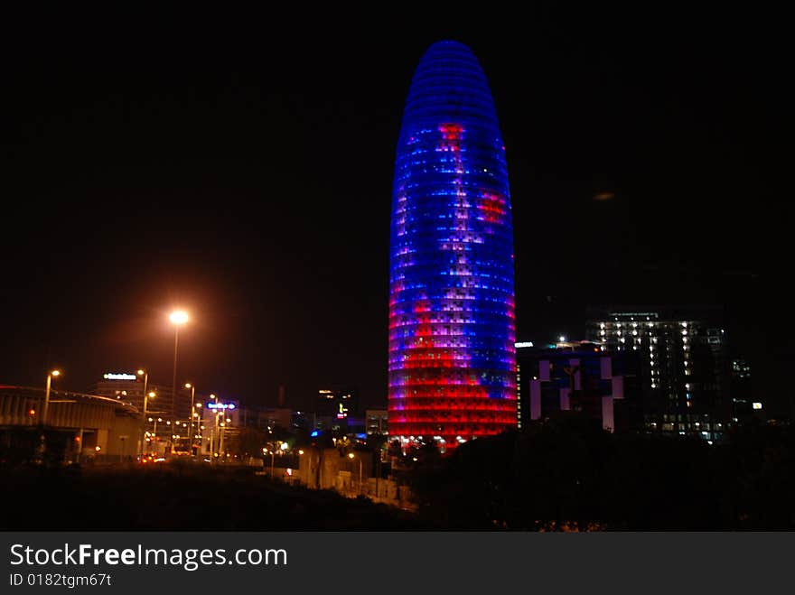 Modern Agbar tower in Barcelona