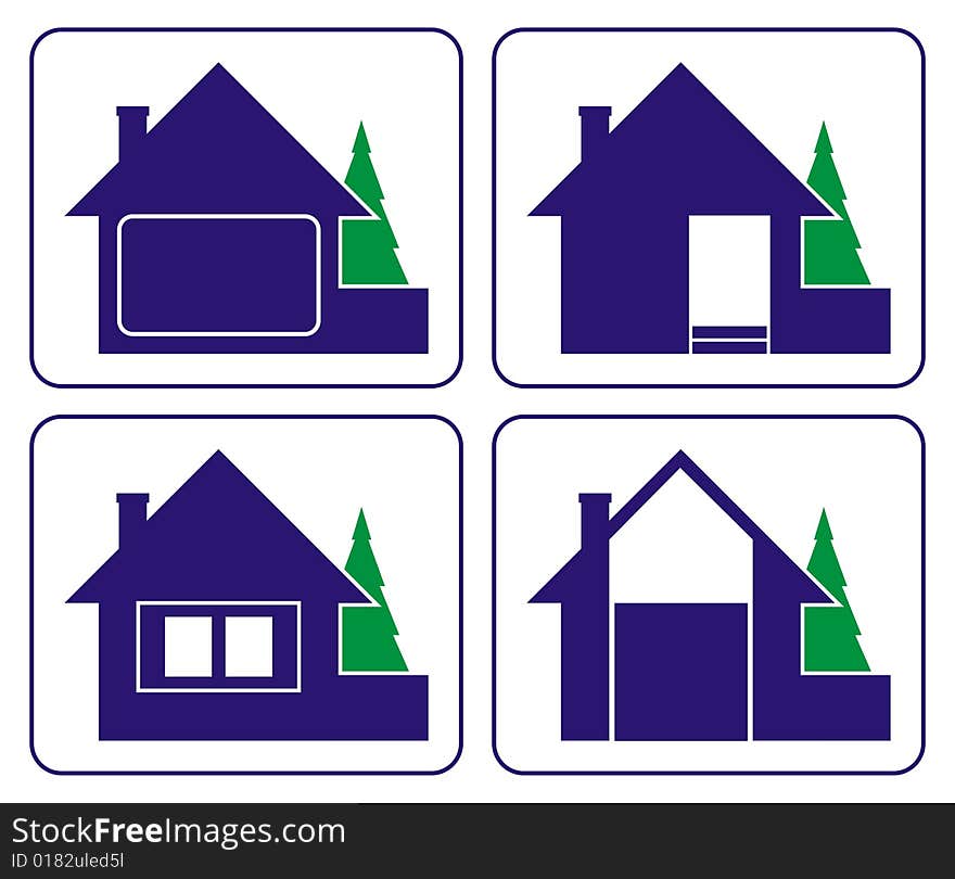 Small House With A Fur-tree (logo)