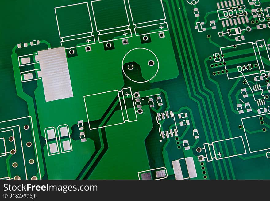 Green printed-circuit board for electronic components