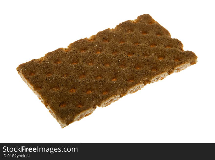 Crispbread against a white background