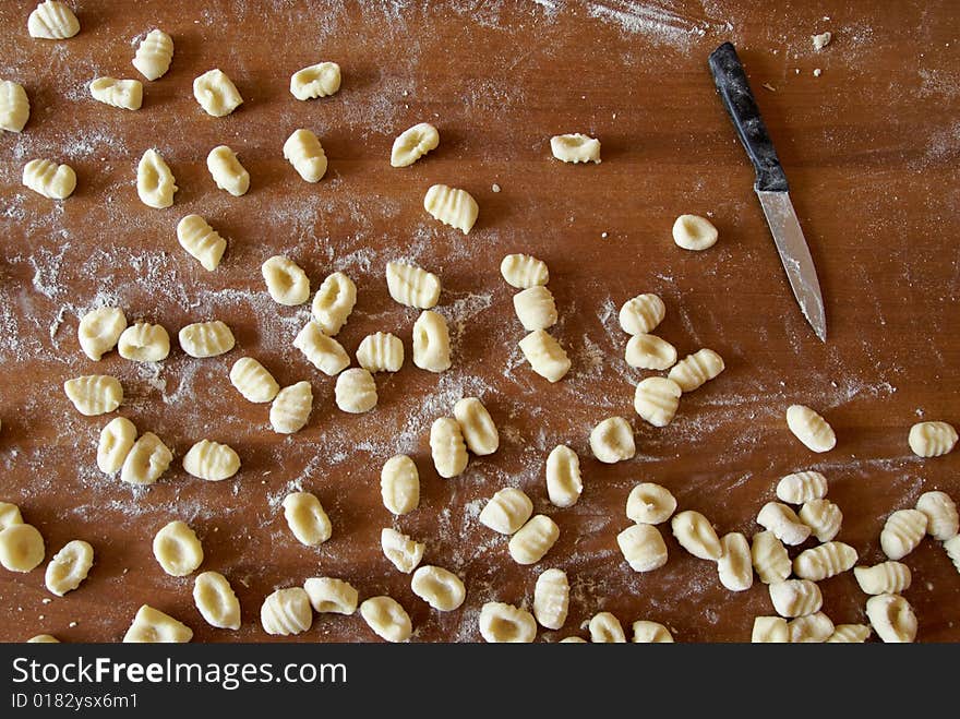 Gnocchi on the table