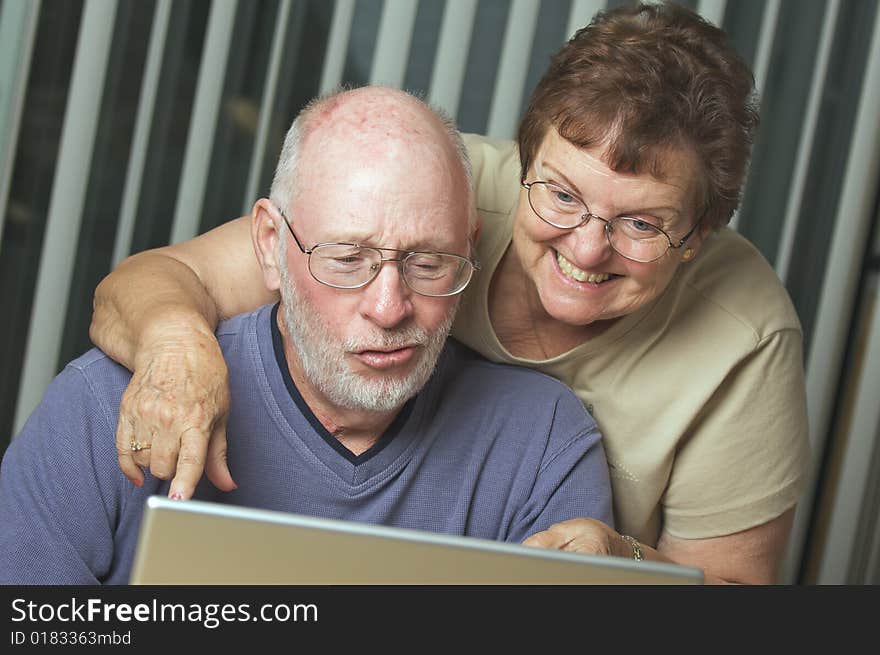 Senior Adults on Laptop Computer