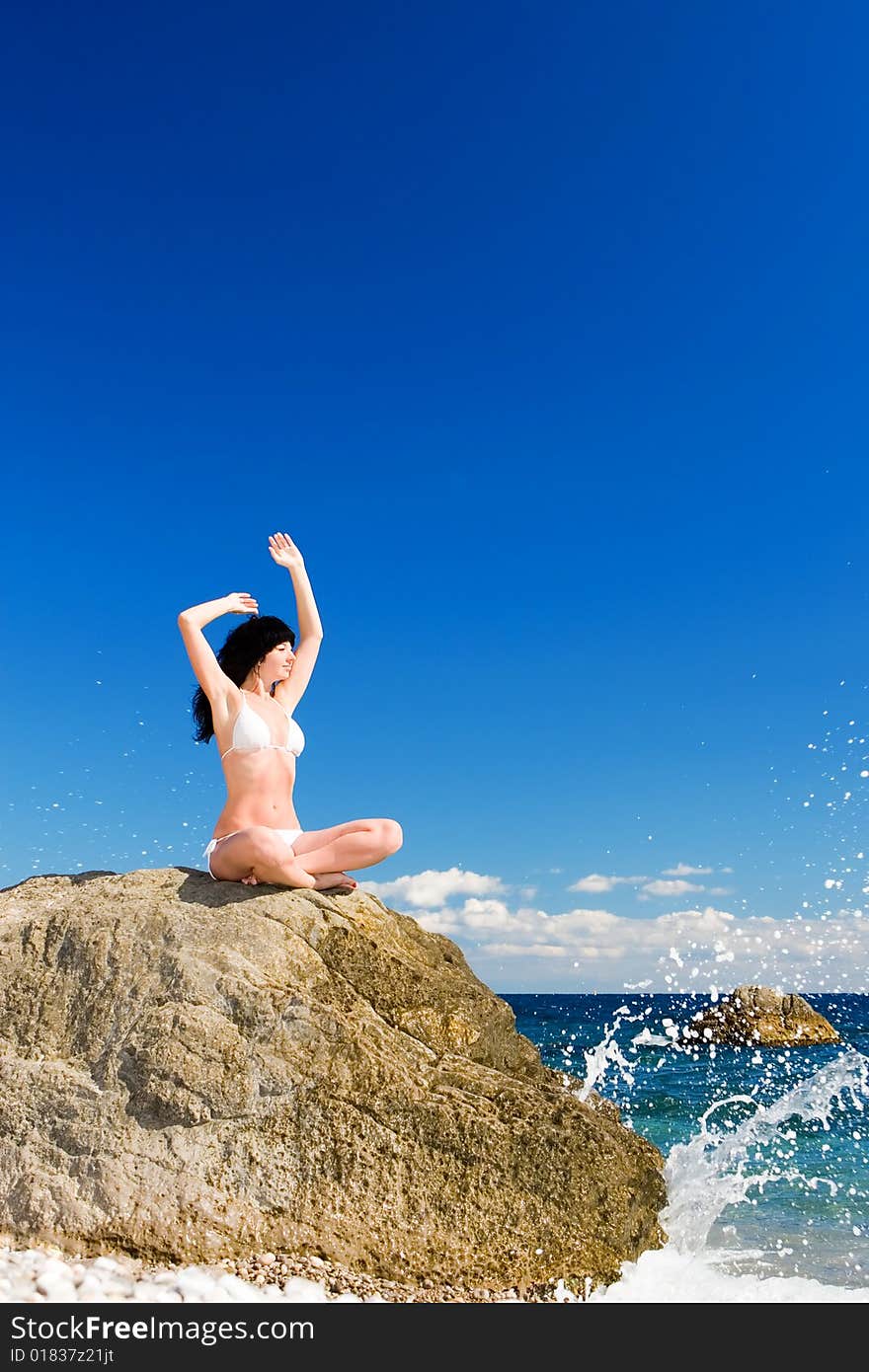 Woman relaxation in the beach