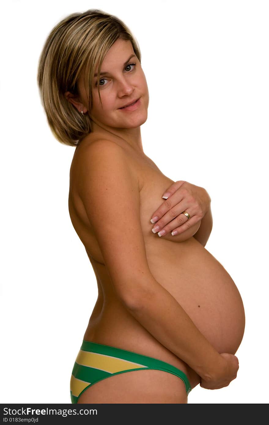 Close up of pregnant woman