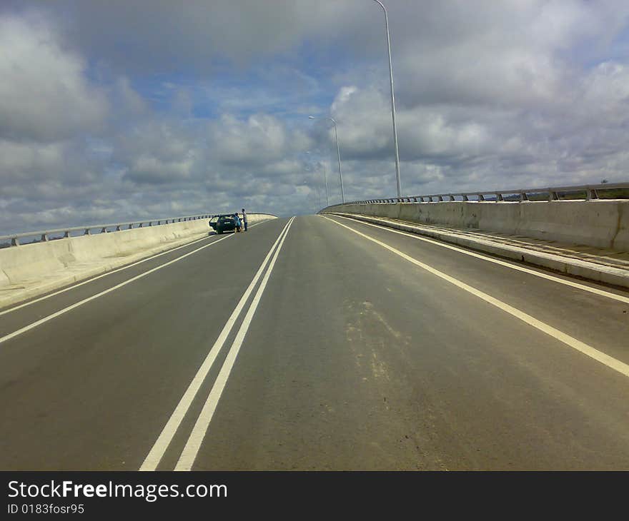 The Lanang Bridge connecting Sarikei and Sibu in Sarawak. The Lanang Bridge connecting Sarikei and Sibu in Sarawak