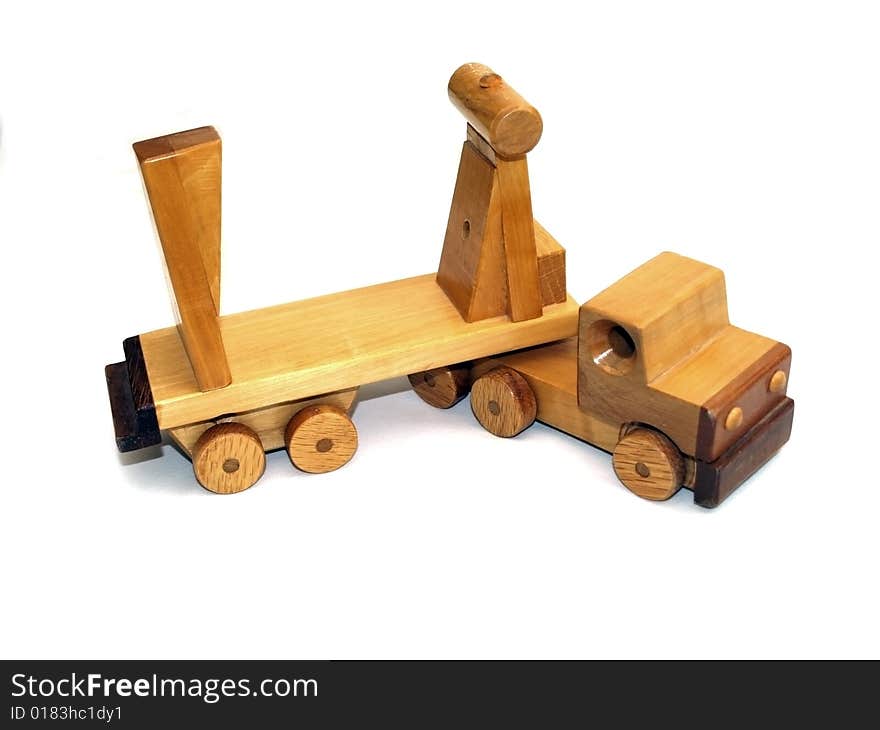 Wooden Macktruck front-view