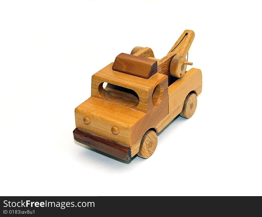 Wooden Towtruck front-view