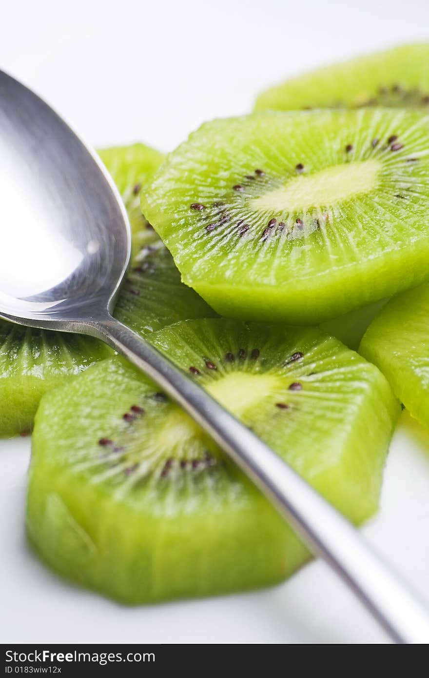 Dessert of kiwi and orange