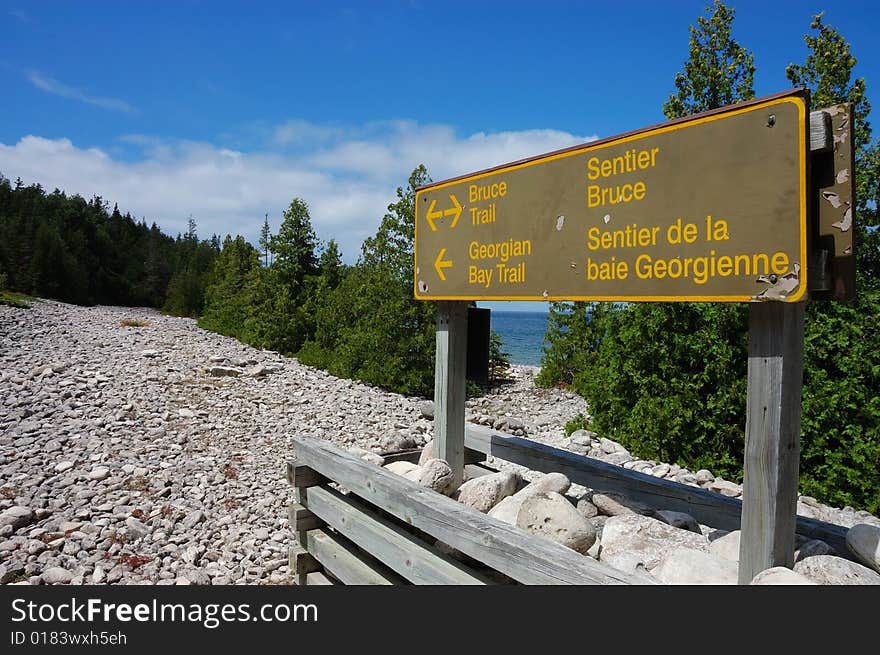 Park sign in Bruce Peninsula