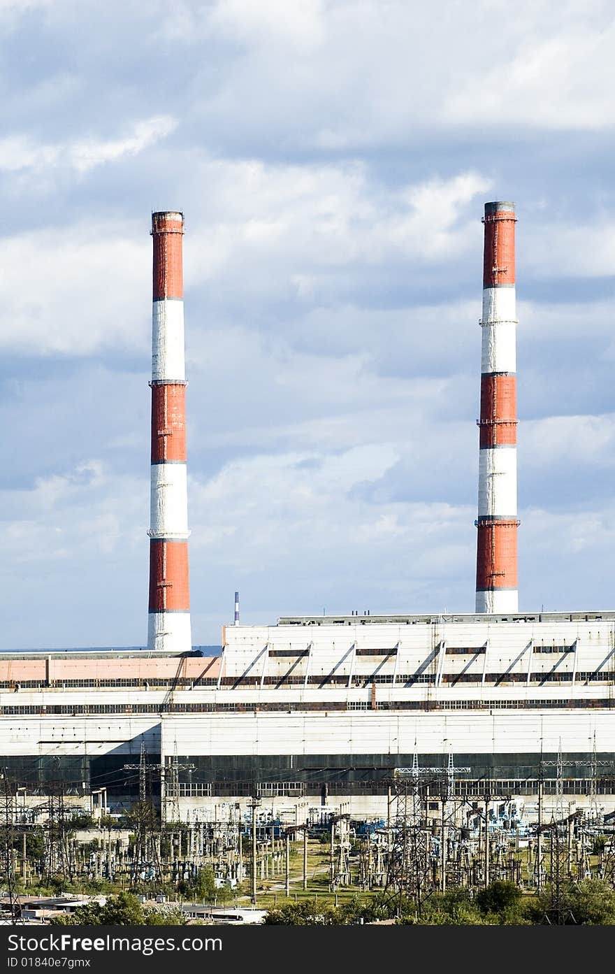 Heat station and blue sky