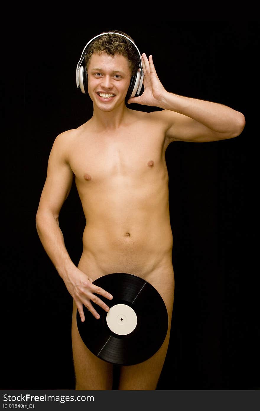 Beautiful naked DJ