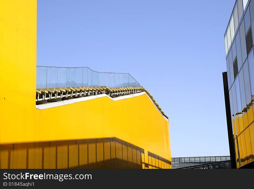 Building With Yellow Wall