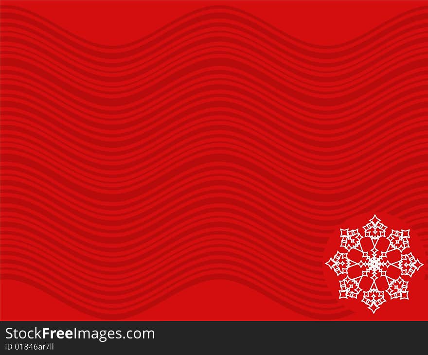 Christmas background, red background with white snowflake. Christmas background, red background with white snowflake