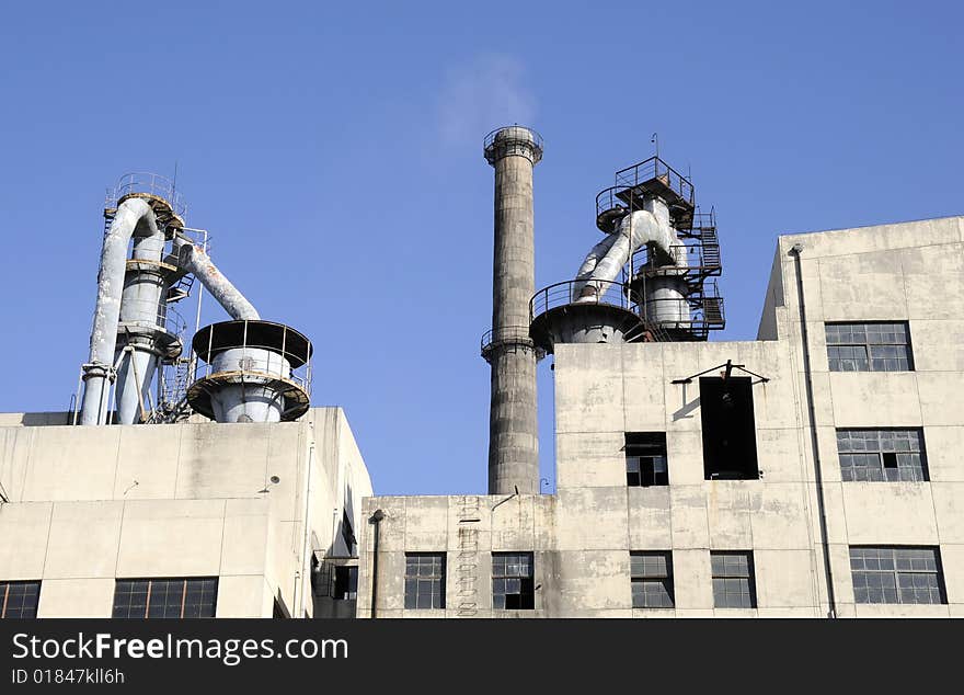 Factory building and the funnels