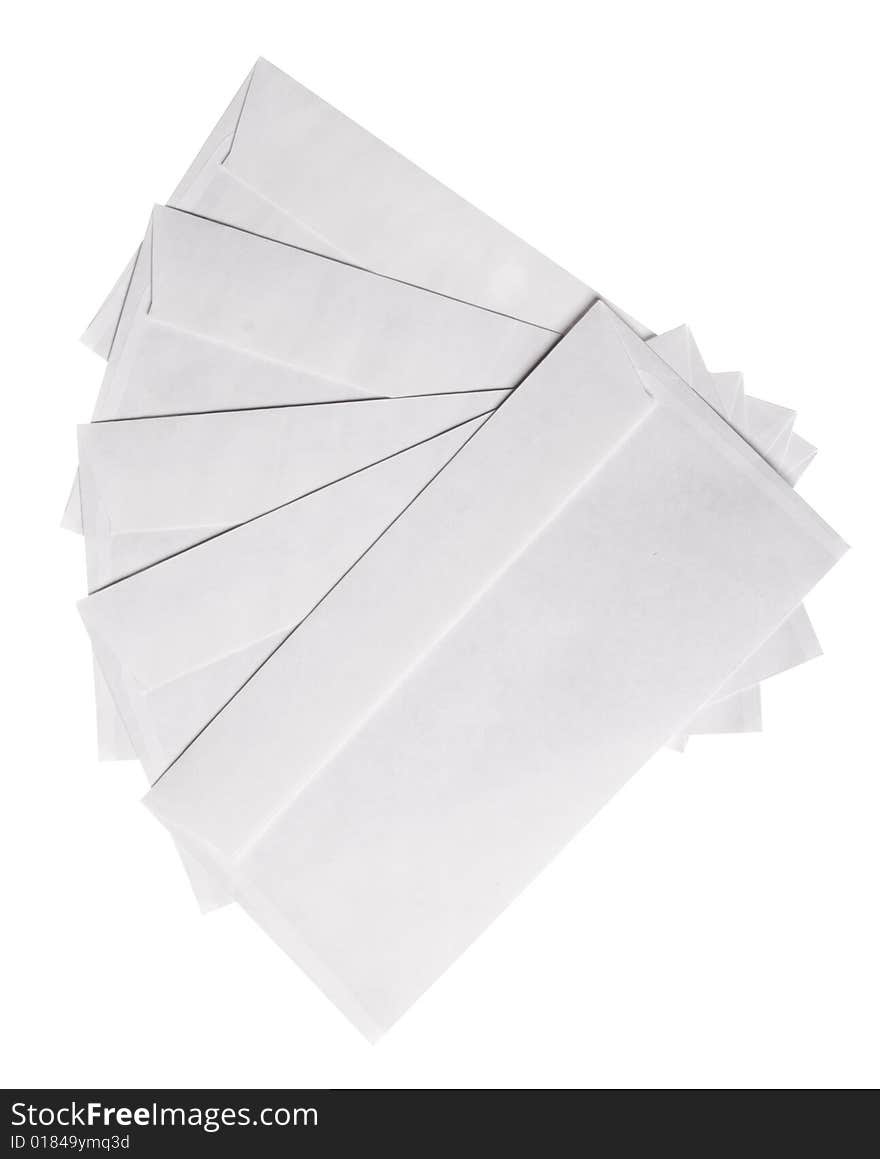 Envelopes isolated on white background