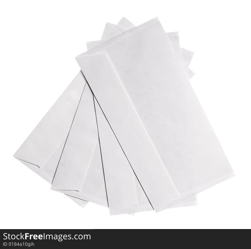 Envelopes isolated on white background