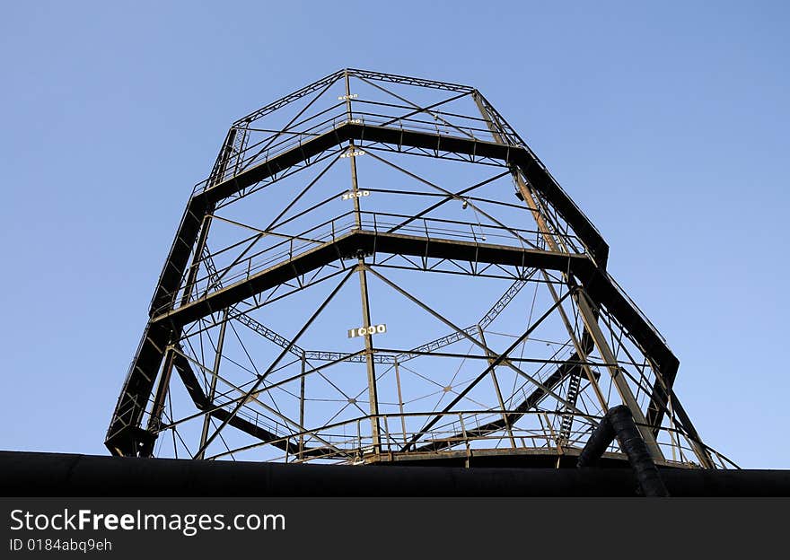 Steel structure  in the factory. Steel structure  in the factory