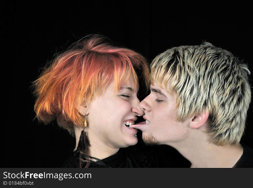 Freaky things between men and women on black background. Freaky things between men and women on black background