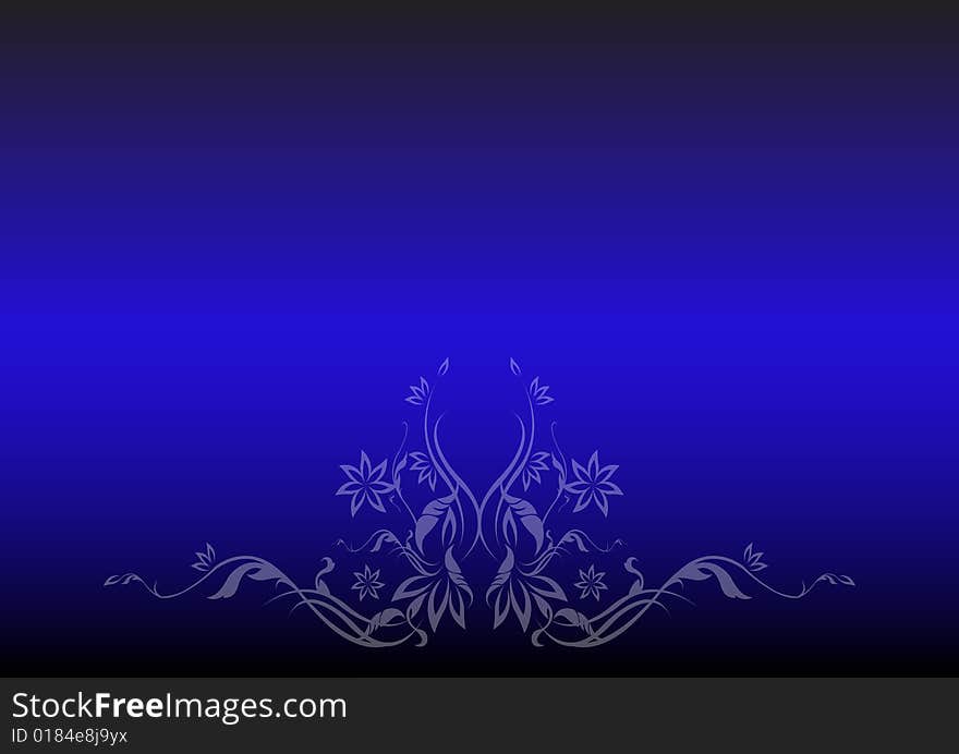 A blue ornament flower background