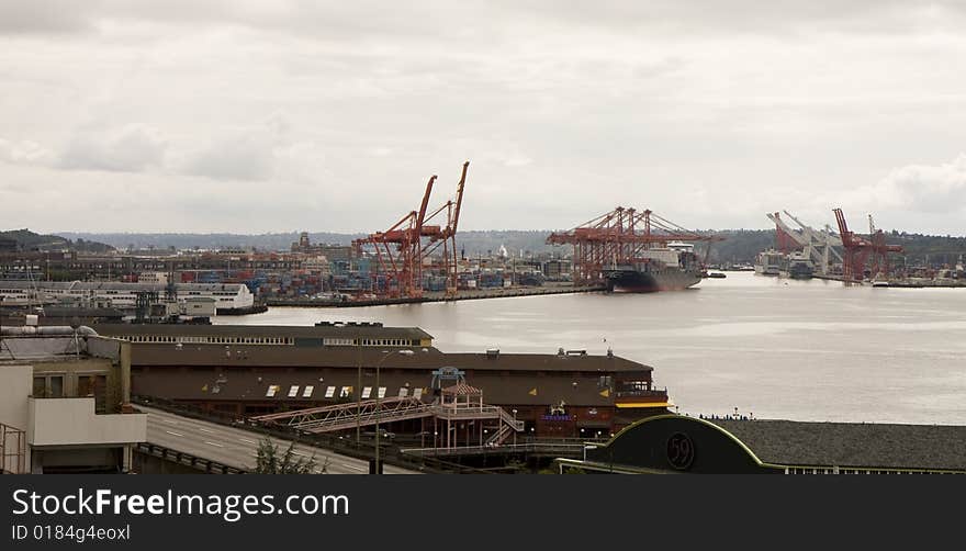 Freight and Cruise Ships in the Port of Seattle