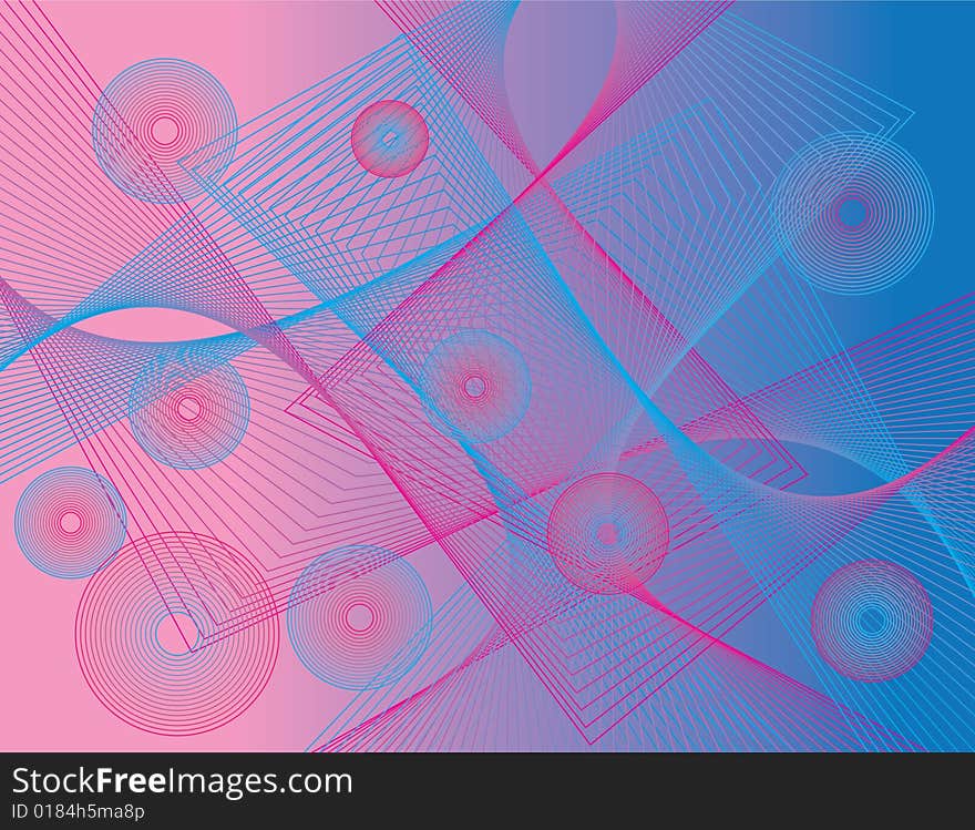 Lines Form Geometric Shapes in an Abstract Background Illustration. Lines Form Geometric Shapes in an Abstract Background Illustration.