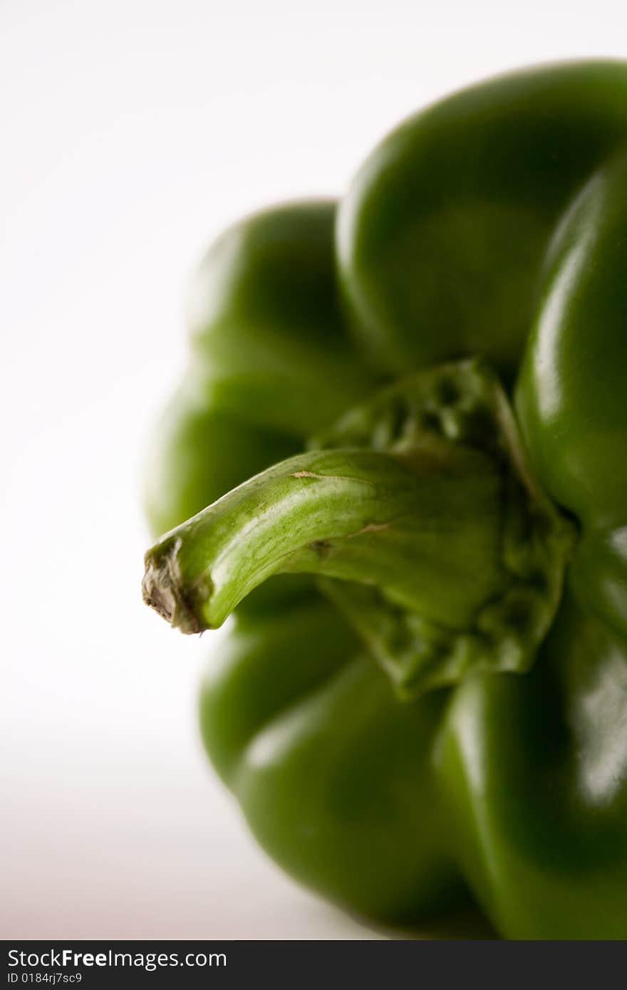 Close-up of a green bell pepper