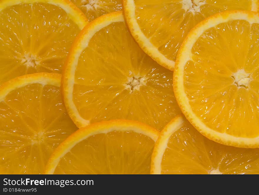 Slices of oranges all over the screen