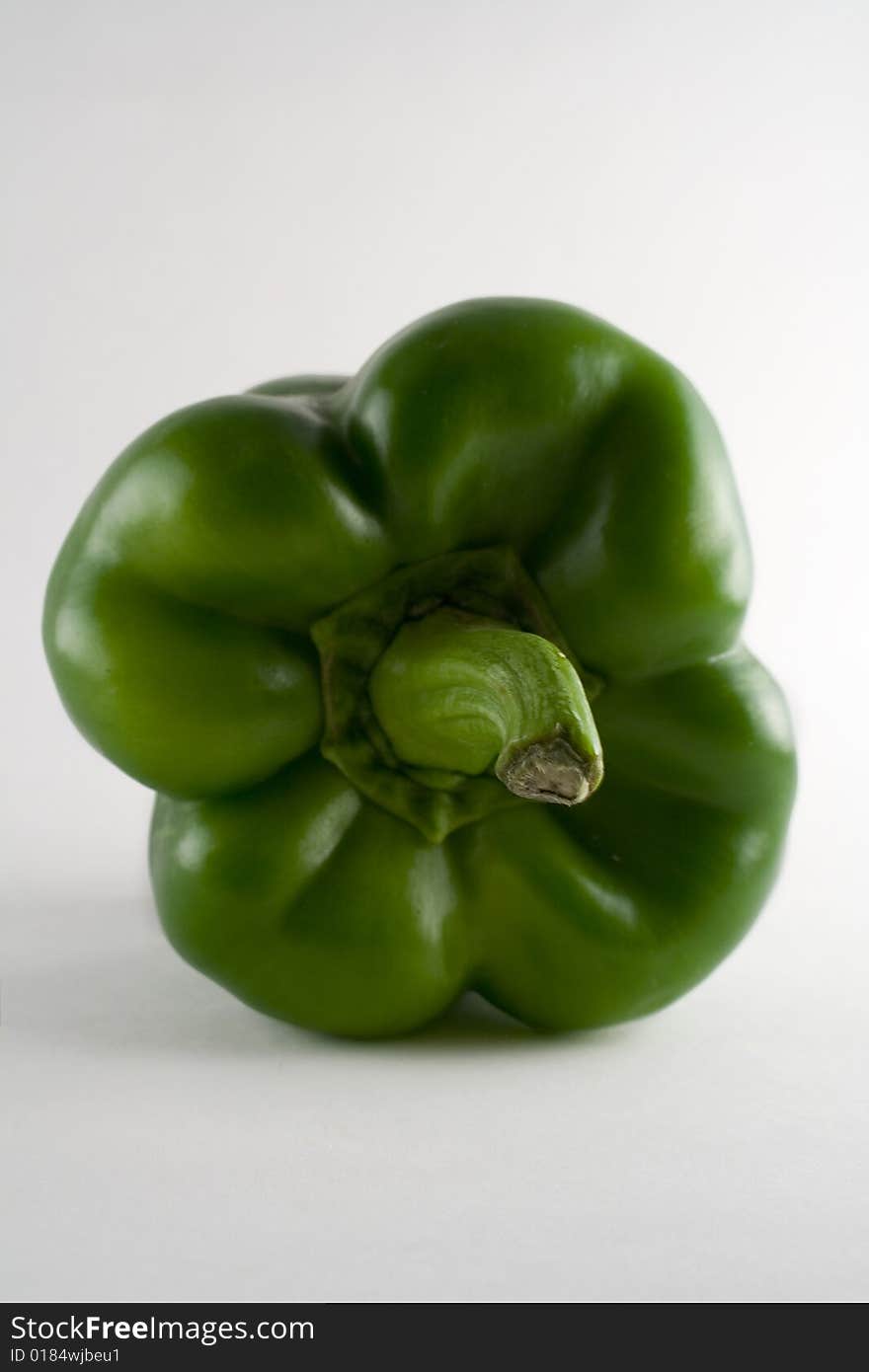 Close-up of a green bell pepper