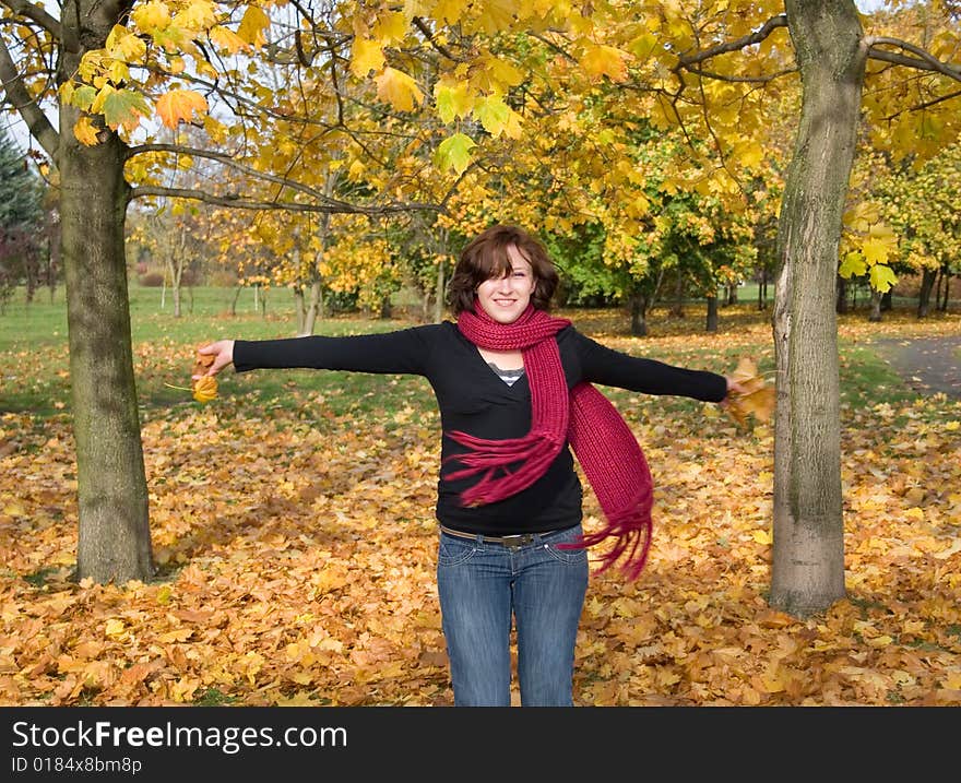 Woman in park