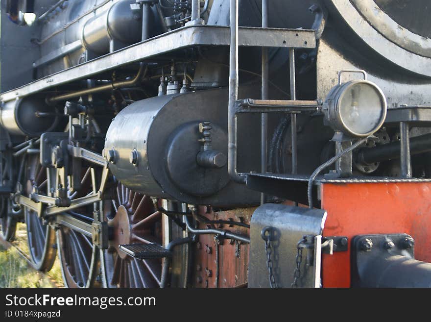 A detail of locomotive in Tuscany. A detail of locomotive in Tuscany