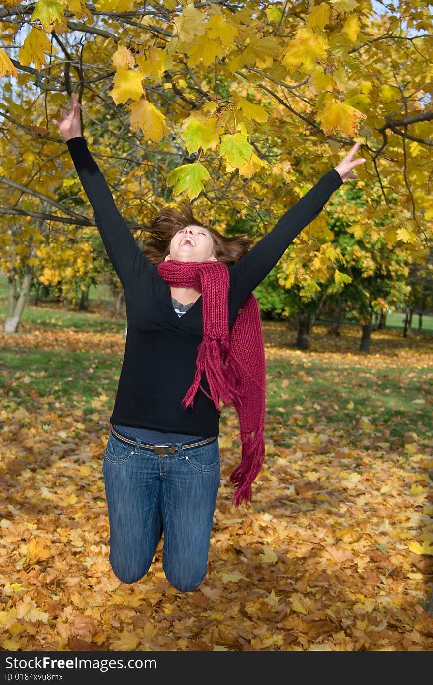 Woman in park