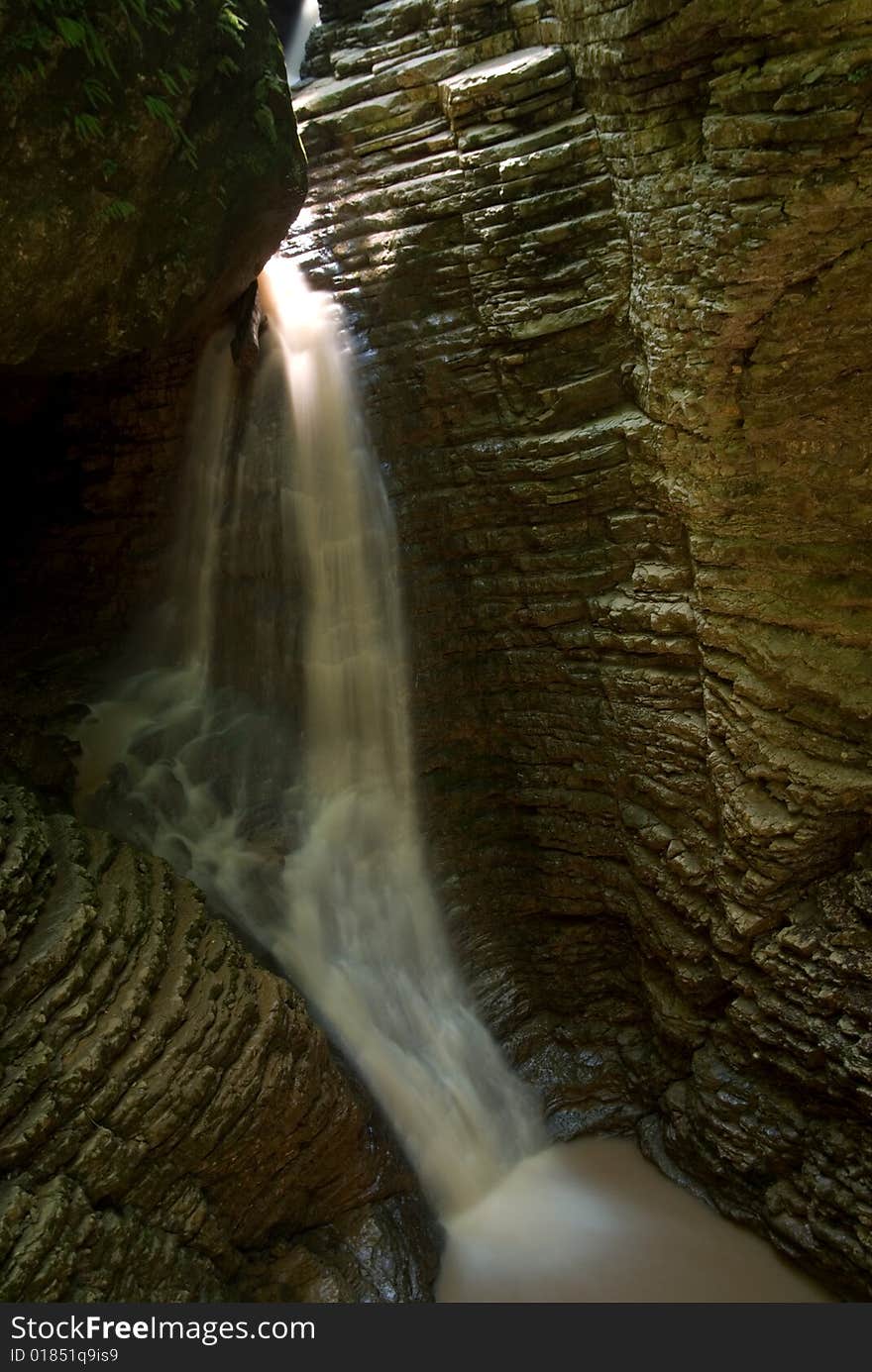 Waterfall on Rufabgo river. Adygei. Russia. Waterfall on Rufabgo river. Adygei. Russia