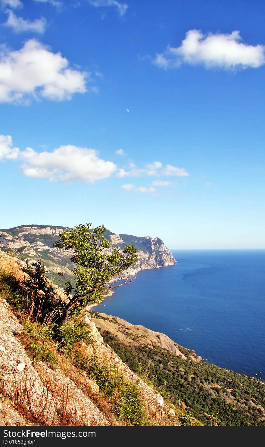 Balaclava mountains and Black sea